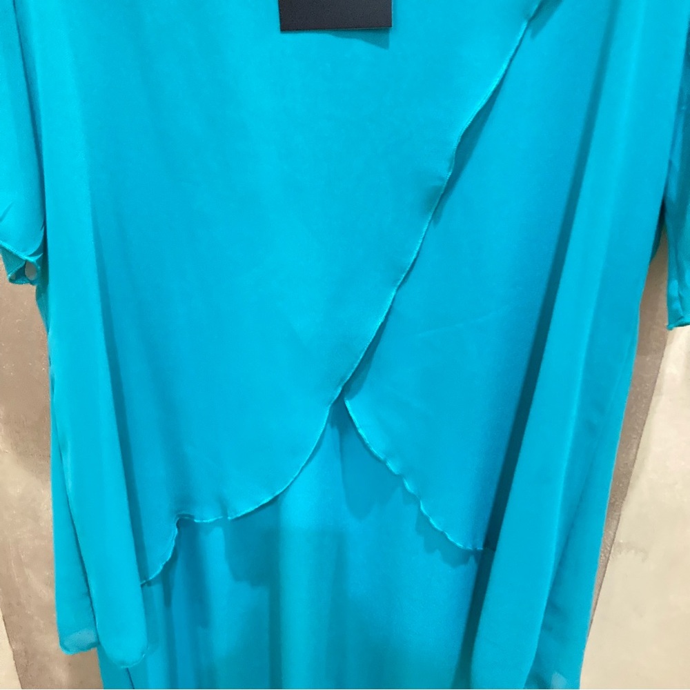 Elegant Green  Layered Dress-XL-NWT - Picture 6 of 7
